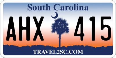 SC license plate AHX415