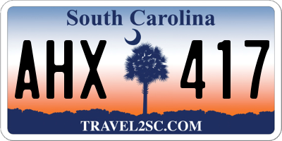 SC license plate AHX417