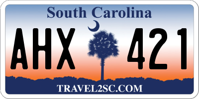 SC license plate AHX421