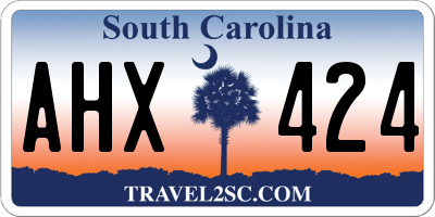SC license plate AHX424