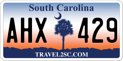 SC license plate AHX429