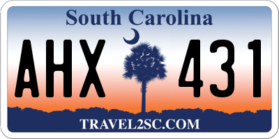 SC license plate AHX431