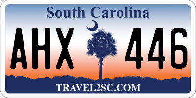 SC license plate AHX446