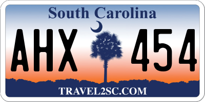 SC license plate AHX454