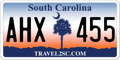 SC license plate AHX455