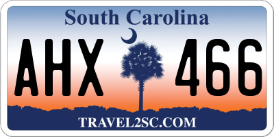 SC license plate AHX466