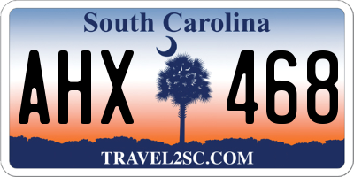 SC license plate AHX468