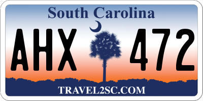 SC license plate AHX472