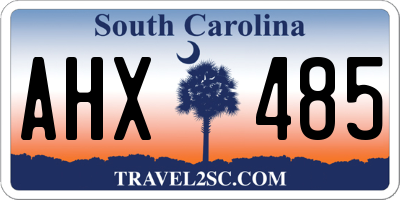 SC license plate AHX485