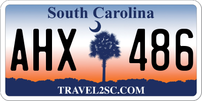 SC license plate AHX486