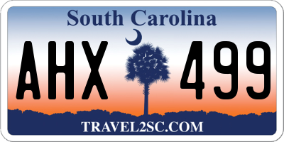 SC license plate AHX499