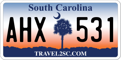SC license plate AHX531