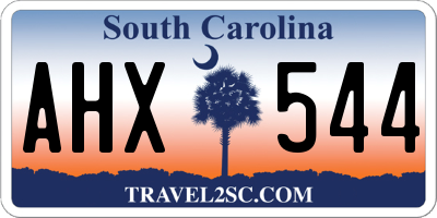 SC license plate AHX544