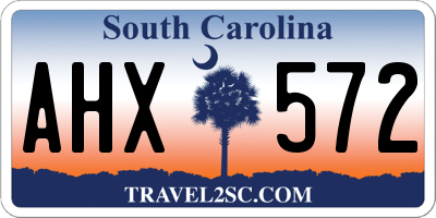 SC license plate AHX572