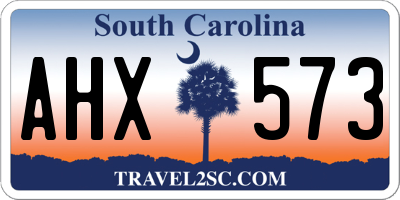 SC license plate AHX573