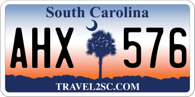 SC license plate AHX576
