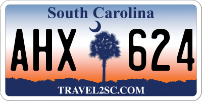 SC license plate AHX624