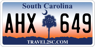 SC license plate AHX649
