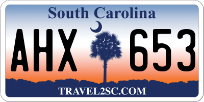 SC license plate AHX653