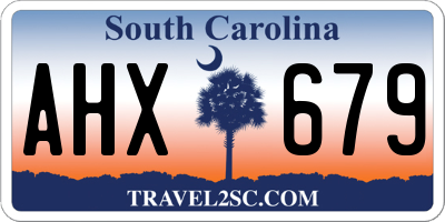 SC license plate AHX679