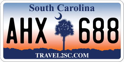 SC license plate AHX688