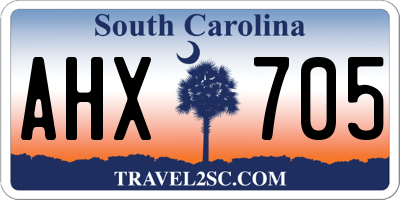 SC license plate AHX705