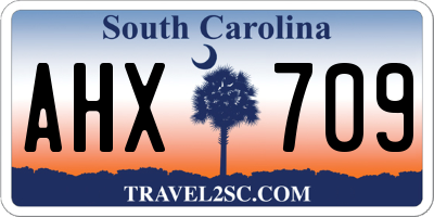 SC license plate AHX709