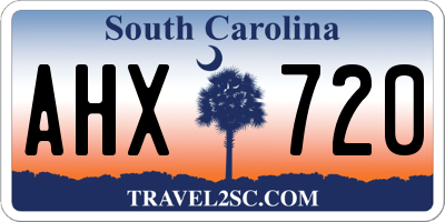 SC license plate AHX720