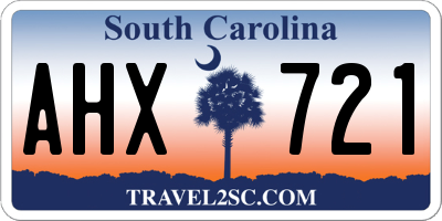 SC license plate AHX721