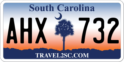 SC license plate AHX732