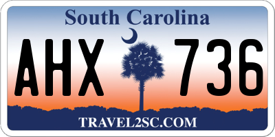 SC license plate AHX736