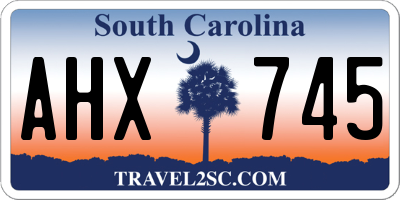 SC license plate AHX745
