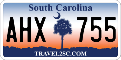 SC license plate AHX755