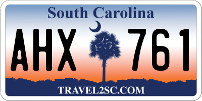 SC license plate AHX761