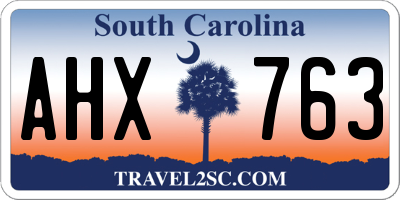 SC license plate AHX763