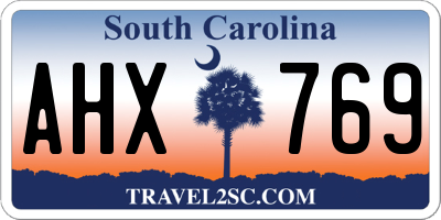 SC license plate AHX769
