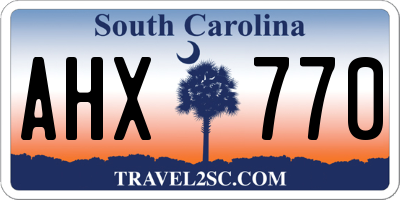 SC license plate AHX770