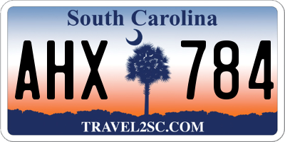 SC license plate AHX784