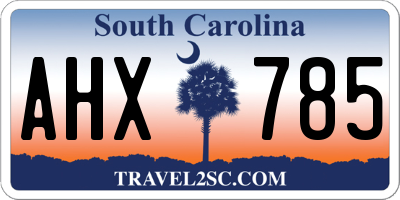 SC license plate AHX785