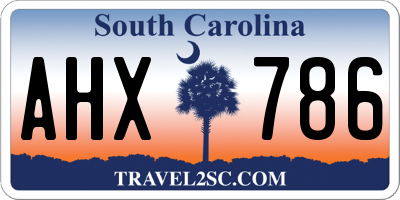 SC license plate AHX786