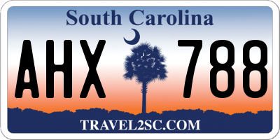 SC license plate AHX788
