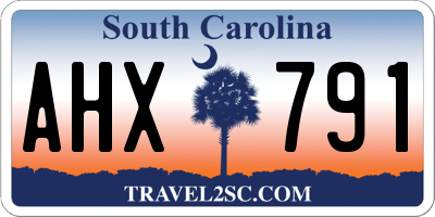 SC license plate AHX791