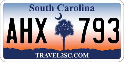 SC license plate AHX793