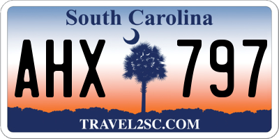 SC license plate AHX797