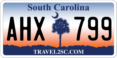 SC license plate AHX799