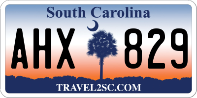 SC license plate AHX829
