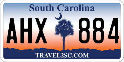 SC license plate AHX884