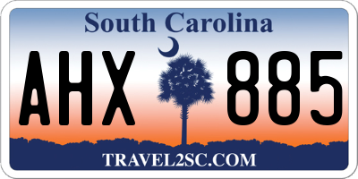 SC license plate AHX885
