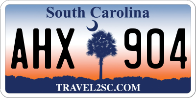 SC license plate AHX904