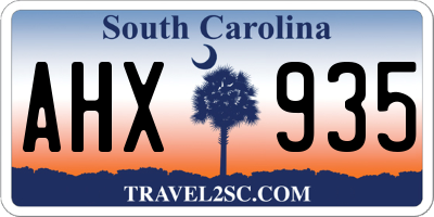 SC license plate AHX935